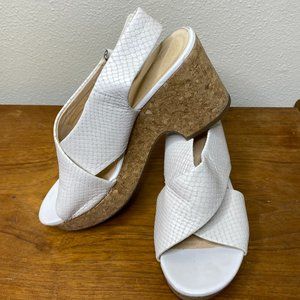 Clarks White Sandals